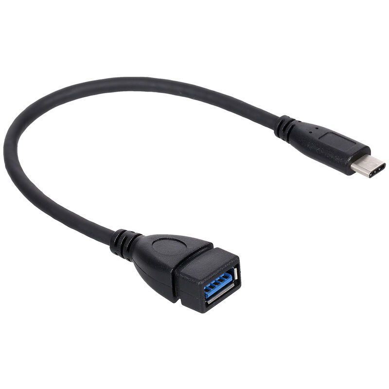 

Cable adaptador tipo C a USB3.0 Cable OTG Tipo-C macho a USB3.0 convertidor hembra Transmision de alta velocidad para telefono tipo C portatil, Negro