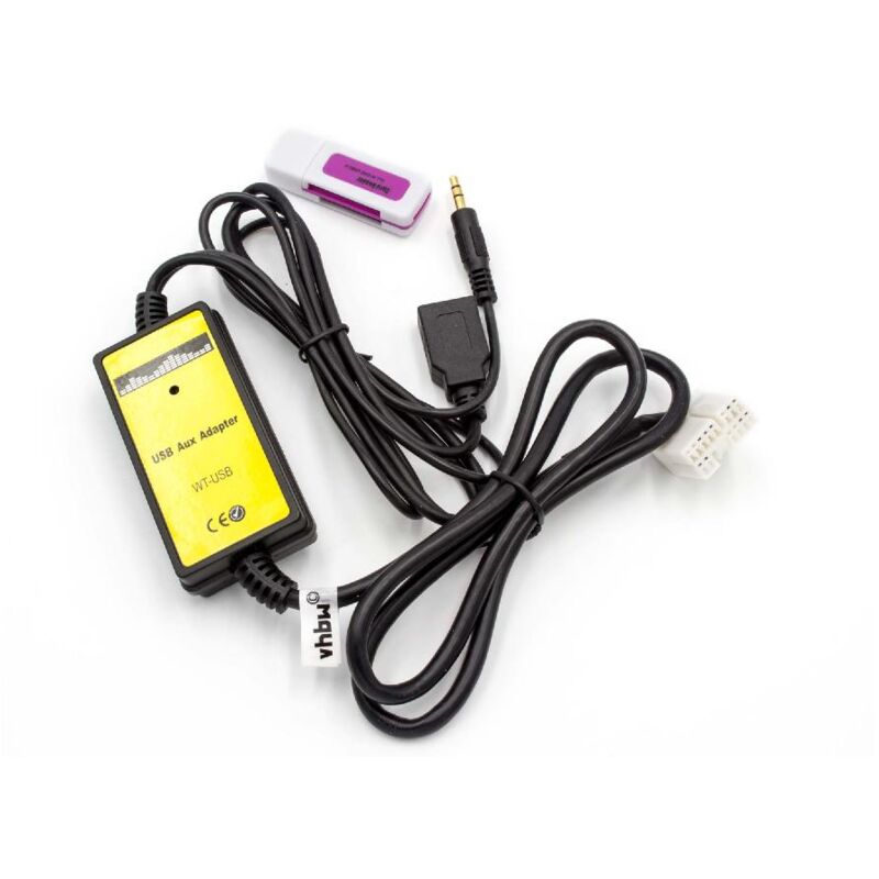 

Cable adaptador vhbw USB Aux para radio de coche o auto Honda Element 2003-2011, Fit 2002-2011