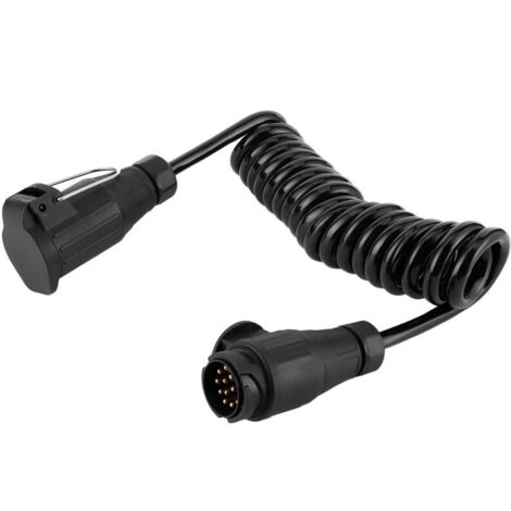 Câble adaptateur 13 broches à 13 broches, rallonge de prise de remorque, cordon à ressort pour voiture, caravane, camping-car