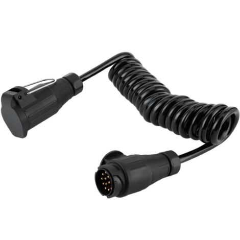 Câble adaptateur 13 broches à 13 broches, rallonge de prise de remorque, cordon à ressort pour voiture, caravane, camping-car