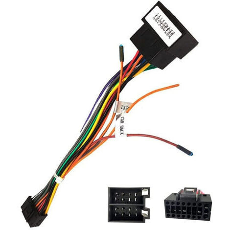 Câble Adaptateur 16 Broches Vers Prise Iso Standard Autoradio Android Control Lines
