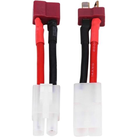 Cable Adaptateur, 2pcs Câble 14 AWG T Femelle/Mâle à Mâle/Femelle, Connecteur de câble de Prise en T pour, Compatible avec Câble Adaptateur