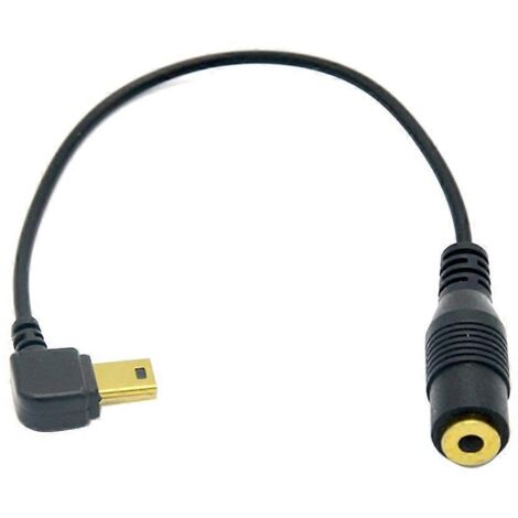 Câble adaptateur audio mini USB vers microphone 3,5 mm pour GoPro Hero 4