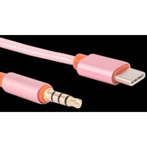 Câble adaptateur audio pour téléphone portable Type-C vers 3,5 mm mâle-mâle, longueur étendue de 1 mètre, pour systèmes audio de voiture.