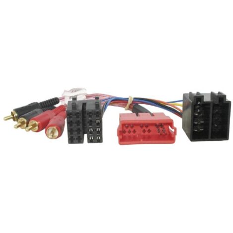 Cable adaptateur autoradio 20 pin Mini ISO RCA compatible avec Audi - RAH3221