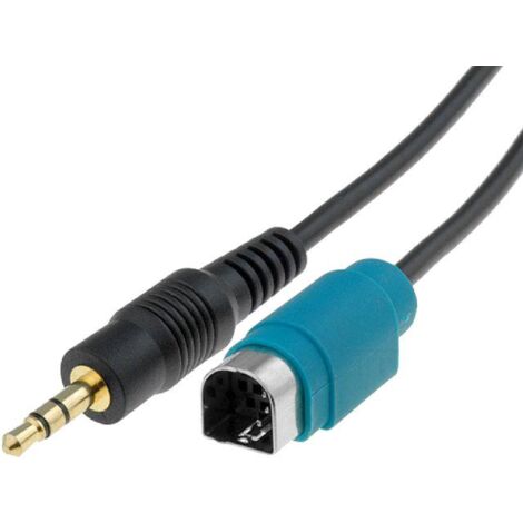 Cable Adaptateur AUX compatible avec autoradio Alpine -Jack