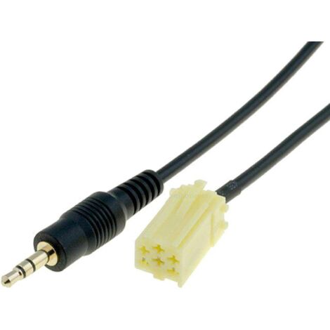 Cable Adaptateur AUX Jack compatible avec Alfa Romeo 159 Fiat Grande Punto Lancia ap06 Smart Fortwo