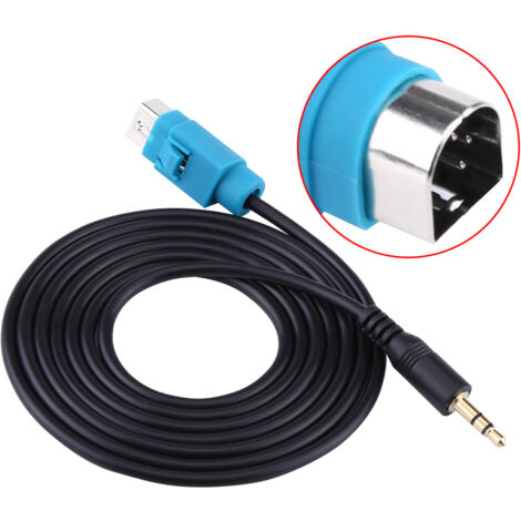Câble adaptateur AUX Mini Jack pour autoradio Alpine CDA CDE IVA