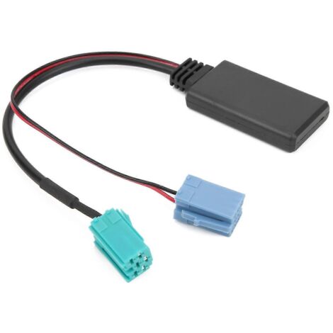 Câble adaptateur auxiliaire Bluetooth sans fil pour autoradio, module de remplacement compatible Clio, Espace, Kangoo.