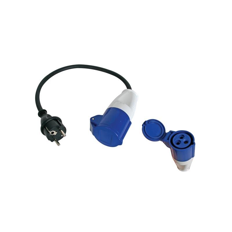 Câble adaptateur avec fiche schuko vers fiche femelle cee Perel ECEEA1