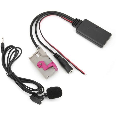 Câble adaptateur Bluetooth 5.0 AUX avec micro pour autoradio A3 A4 A6 A8 TT R8 RNS-E, kit mains libres, streaming audio sans fil, compatible Audi.