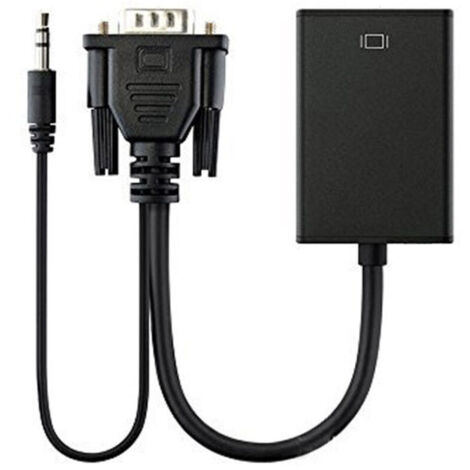 Câble Adaptateur Convertisseur VGA mâle Vers HDMI Femelle Sortie 1080 P HD+Audio TV AV HDTV
