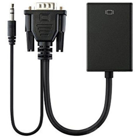 Câble Adaptateur Convertisseur VGA mâle Vers HDMI Femelle Sortie 1080 P HD+Audio TV AV HDTV