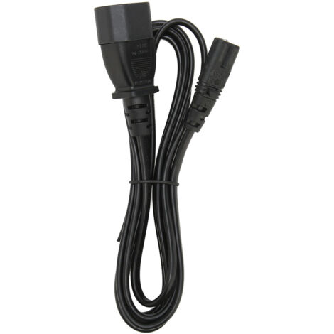 Câble adaptateur d'alimentation mâle femelle IEC320 C14 à C7, pour moniteur LCD, imprimante, appareil photo numérique, 6,6 pieds