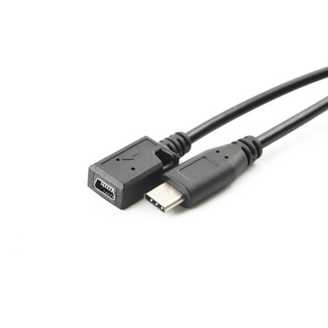 Câble adaptateur de charge et de transmission de données pour téléphone/tablette Android, connecteur mâle TYPE C vers Mini femelle, longueur 1,5 mètre.