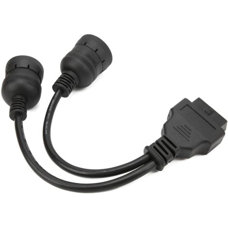 Câble adaptateur de diagnostic camion 29,5 cm, connecteur OBD2 femelle 16 broches vers 9+6 broches pour scanner