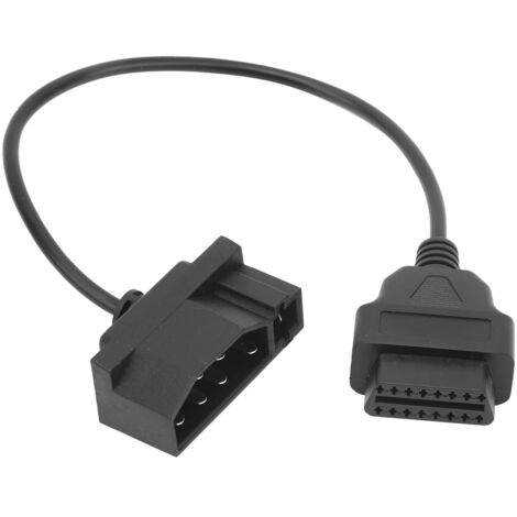 Câble adaptateur de diagnostic OBD1 7 broches vers OBD2/OBDII 16 broches (40 cm / 15,7 pouces) compatible Ford