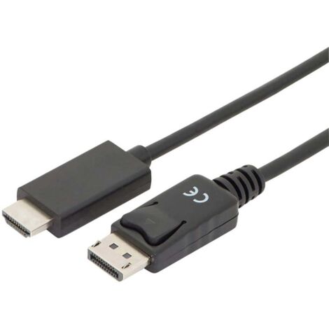 Câble adaptateur Digitus DisplayPort / HDMI Fiche mâle DisplayPort, Fiche mâle HDMI-A 3.00 m noir AK-340303-030-S blindage triple Câble DisplayPor C698541