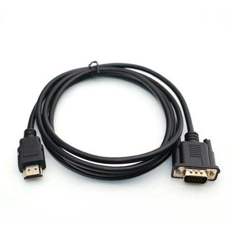 Câble Adaptateur HDMI Vers VGA 1080P Avec Puce Conversion Vidéo 1,8 Mètres