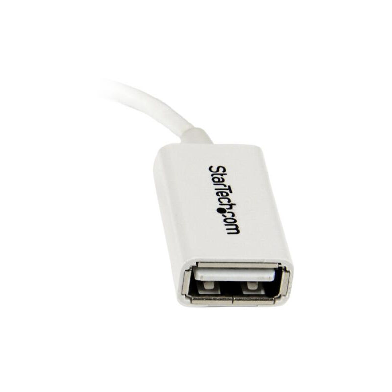White micro usb male to usb