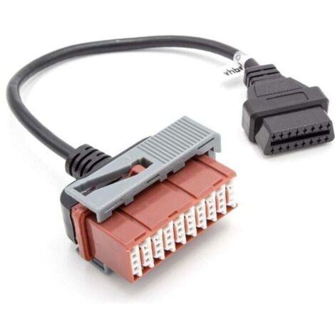 – Câble adaptateur OBD2 30Pin à 16Pin – Connecteur pour diagnostic OBD – Compatible anciens modèles Peugeot et Citroën – Longueur 30 cm