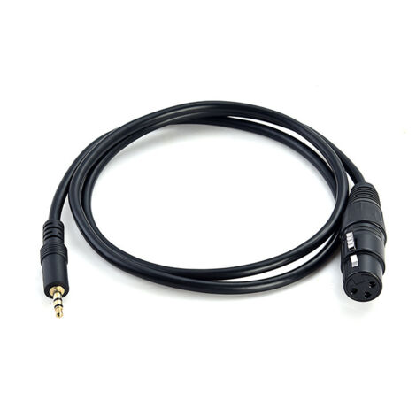 Câble adaptateur pour carte son avec connecteur jack 3,5 mm mâle plaqué or vers XLR 3 broches femelle pour microphone à condensateur, pour diffusion en direct.