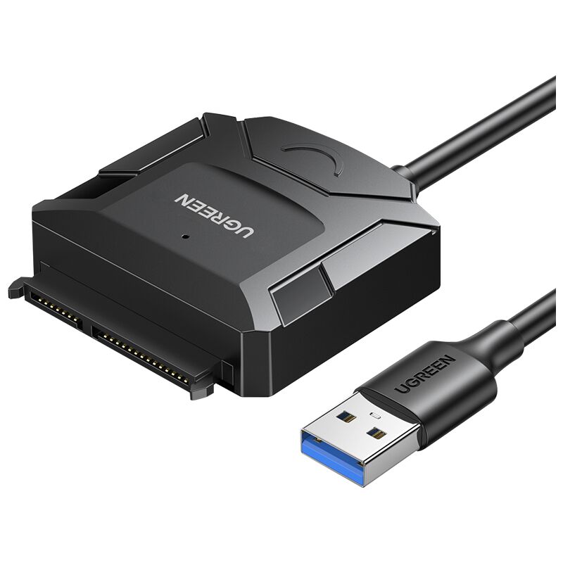 Câble adaptateur pour HDD et SSD SATA 2.5'' / 3.5'' USB 3.0 jusqu'à 4To - noir