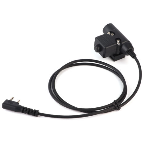 Câble adaptateur PTT U94 pour talkie-walkie Baofeng UV‑5R et Kenwood TK‑3107, connexion casque militaire