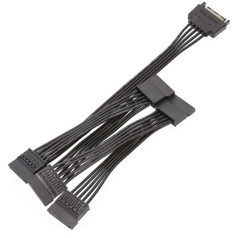 Câble adaptateur répartiteur d'alimentation SATA 15 broches 18AWG, cordon d'extension pour disque dur, 60 cm