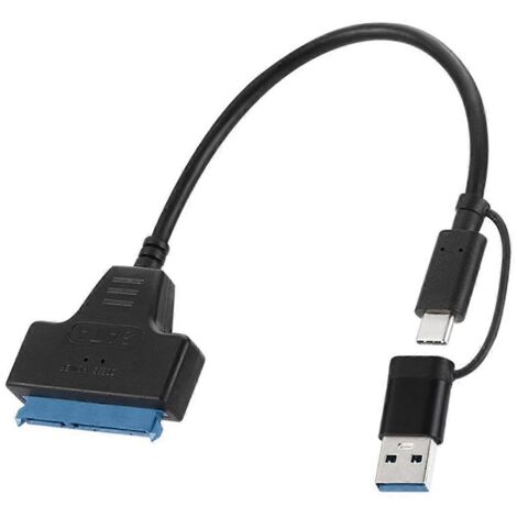 Câble adaptateur TypeC + USB 3.0 vers SATA pour disque dur, pilote de disque dur