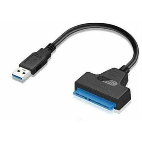 Câble adaptateur USB 3.0 vers SATA III pour disque dur, léger et équipé de LED, adapté aux SSD et disques durs de 2,5 pouces.