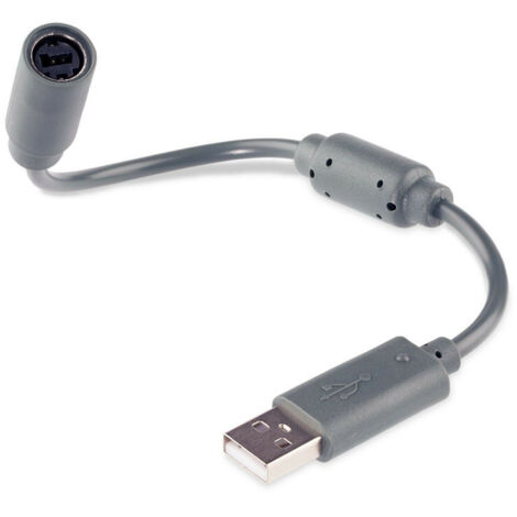 Cable Adaptateur USB Femelle pour Manette Xbox 360 Filaire（gris）