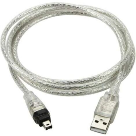 Câble adaptateur USB mâle vers FireWire IEEE 1394. Connecteur iLink mâle 4 broches pour caméscope Sony DCR-TRV75E.pa