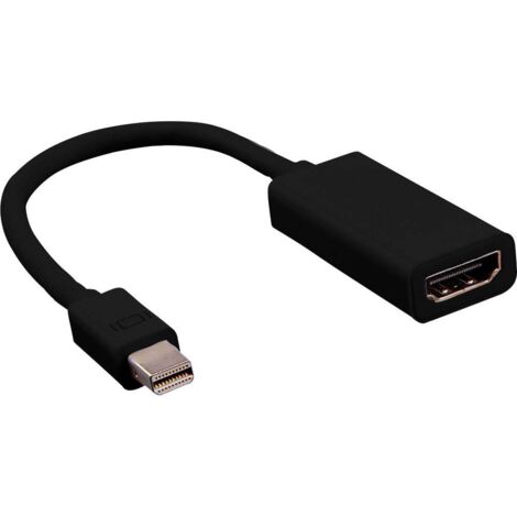 Câble adaptateur Value Mini-Display / HDMI Fiche mâle Mini DisplayPort, Prise femelle HDMI-A 0.15 m noir 12.99.3130 Câble DisplayPort Y155942