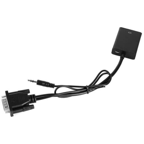 Câble adaptateur vidéo - - Convertisseur VGA vers HDMI - 1080P - Audio 3,5 mm - Plug and Play