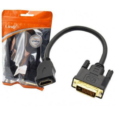 Cable Adaptateur Video Hdmi Femelle Vers Dvi 24+1 Male Tv Projecteurs Pc Kl-9230