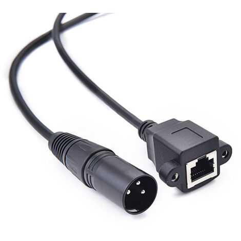 Câble adaptateur XLR mâle 3 broches vers RJ45 femelle, câble symétrique pour table de mixage, câble d'extension audio XLR pour microphone