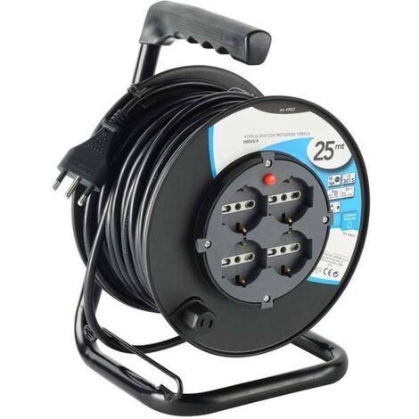 Cable Alargador de Corriente 3GO AL5M/ Schuko Hembra - Schuko Macho/ 5m/  Negro - Electrowifi