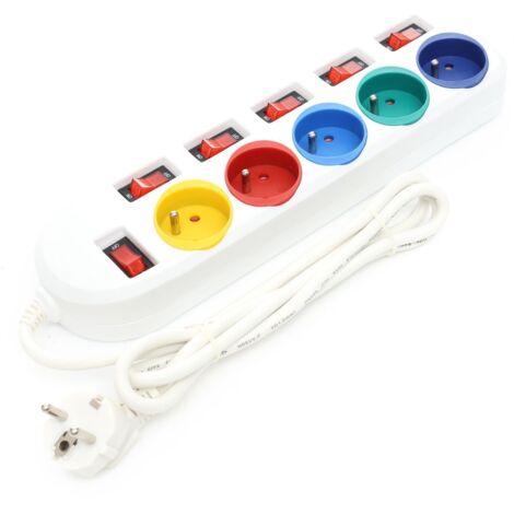 Cable alargador de 3 m y 5 enchufes KD4001