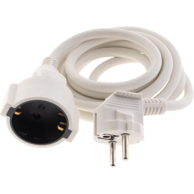 

Cable alargador eléctrico HO5VVF 3G1.5mm² 2m blanco - Zenitech
