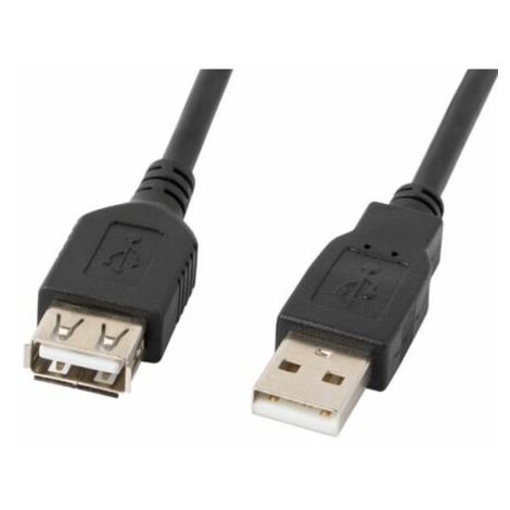 Cable Alargador Lanberg Usb 2.0 Macho Hembra 0.7M Negro