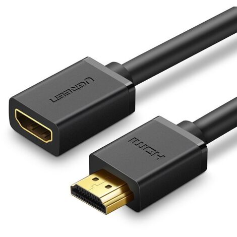 Cable alargador UGREEN HDMI hembra a HDMI macho, 19 pines, 14 V, 4K, 60 Hz, 30 AWG, 2 m, negro, 10142