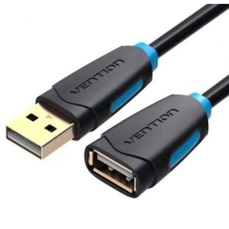 Cable Alargador USB 2.0 Vention CBCBD/ USB Macho - USB Hembra/ 50cm/ Negro