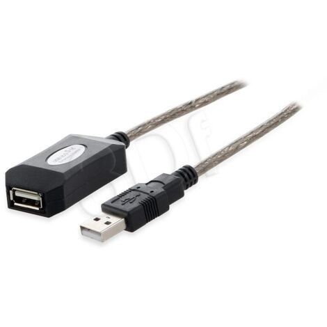 Cable Alargador USB Savio CL-76 Blanco Negro 5 m