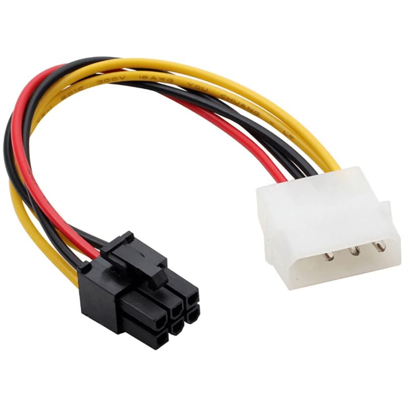 

Cable alimentacion 4 Pines Macho Molex a 6 Pines PCI Express 0.15 M Mu