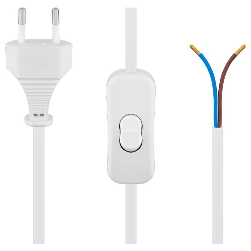 

Cable alimentacion con interruptor tipo C 1.5 M Blanco