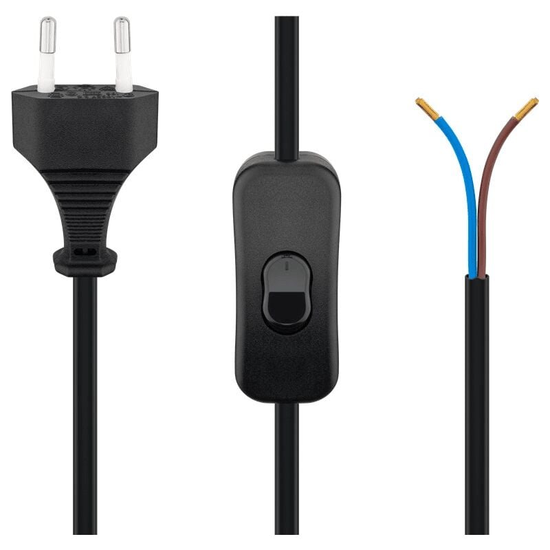 

Cable alimentacion con interruptor tipo C 1.5 M Negro