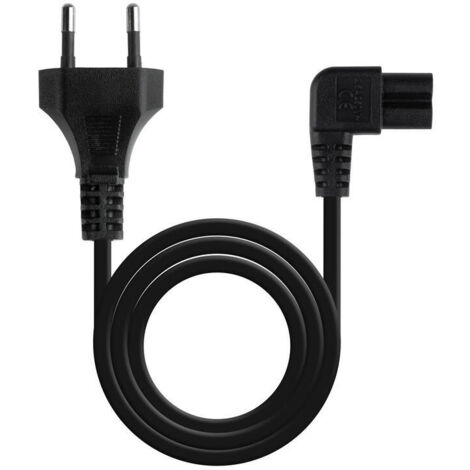 Cable Alimentacion Forma 8 Acodado 1,8m Nanocable 10.22.0502