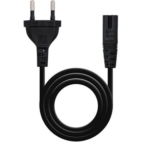 Cable Alimentación Forma 8 Nanocable 10.22.0402/ CEE7/16 Macho - C7 Hembra/ 1.5m/ Negro