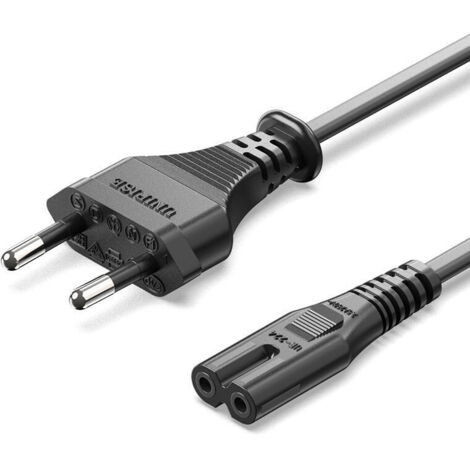 Cable Alimentación Forma 8 Vention ZCLBAC/ CEE7/16 Macho - C7 Hembra/ 1.8m